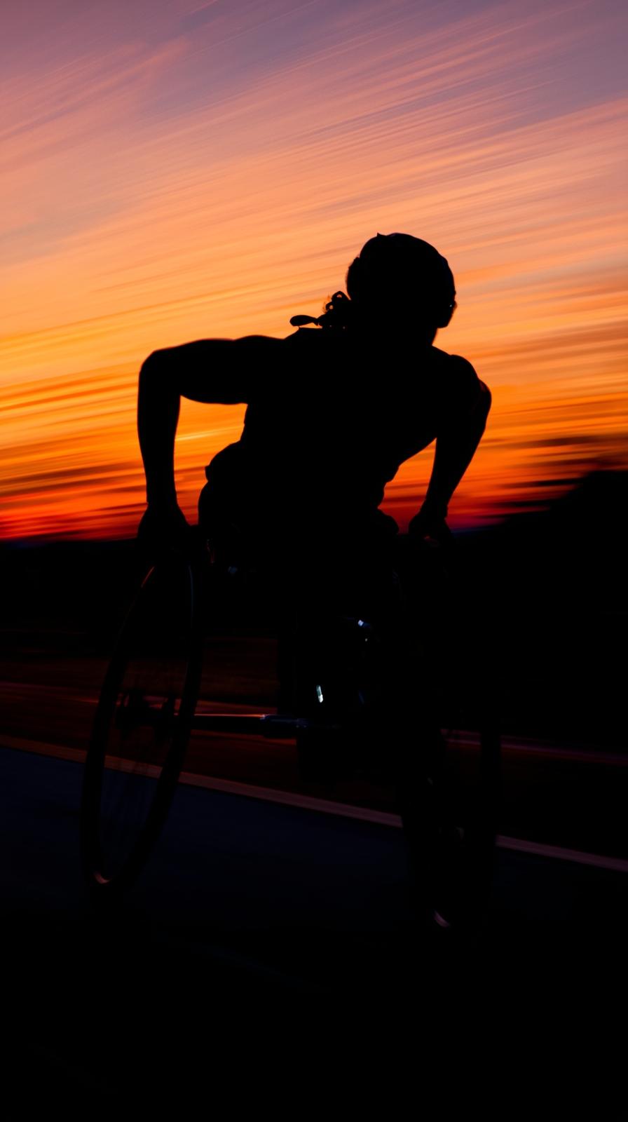 Paralympic RacBicycle Kick Goal Silhouetteing Chai