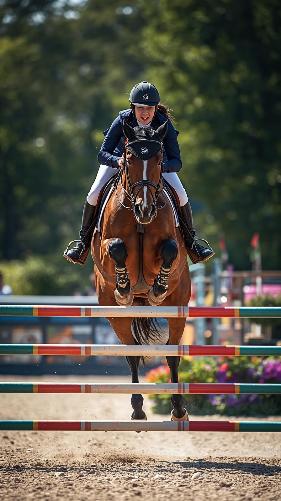 Equestrian Show Jump Oxer