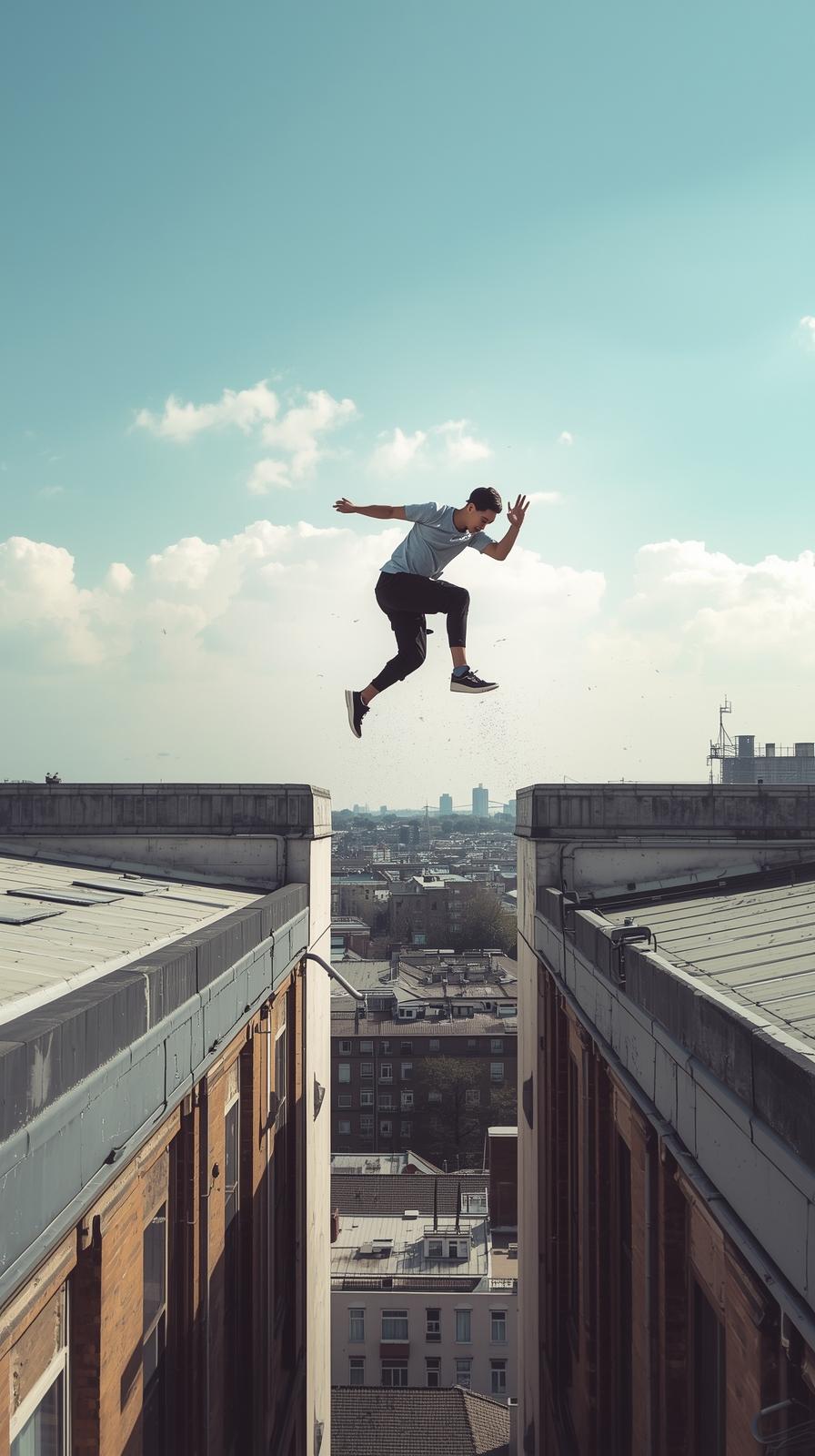 Parkour Roof Gap Leap