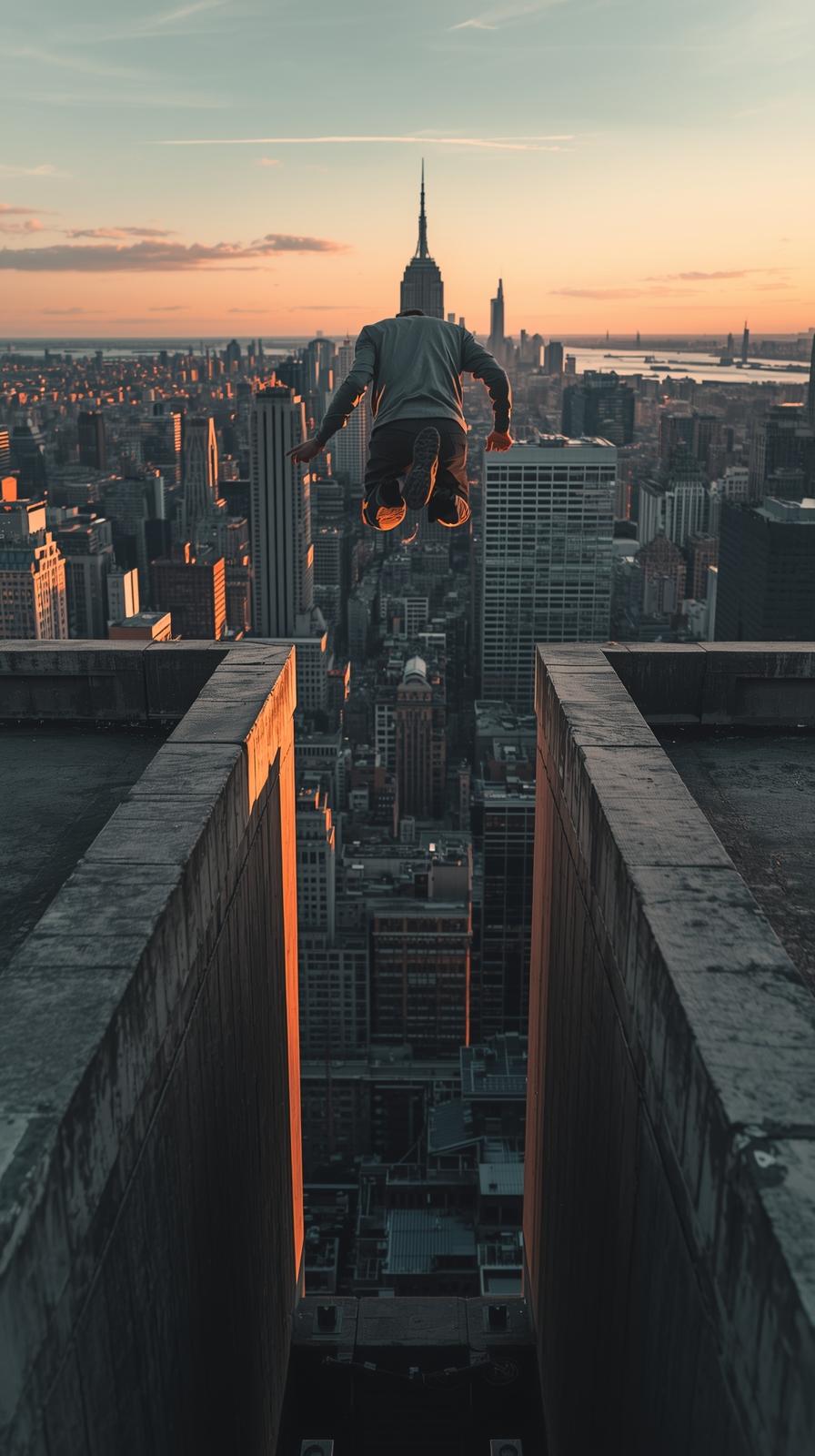 Parkour Roof Gap Leap