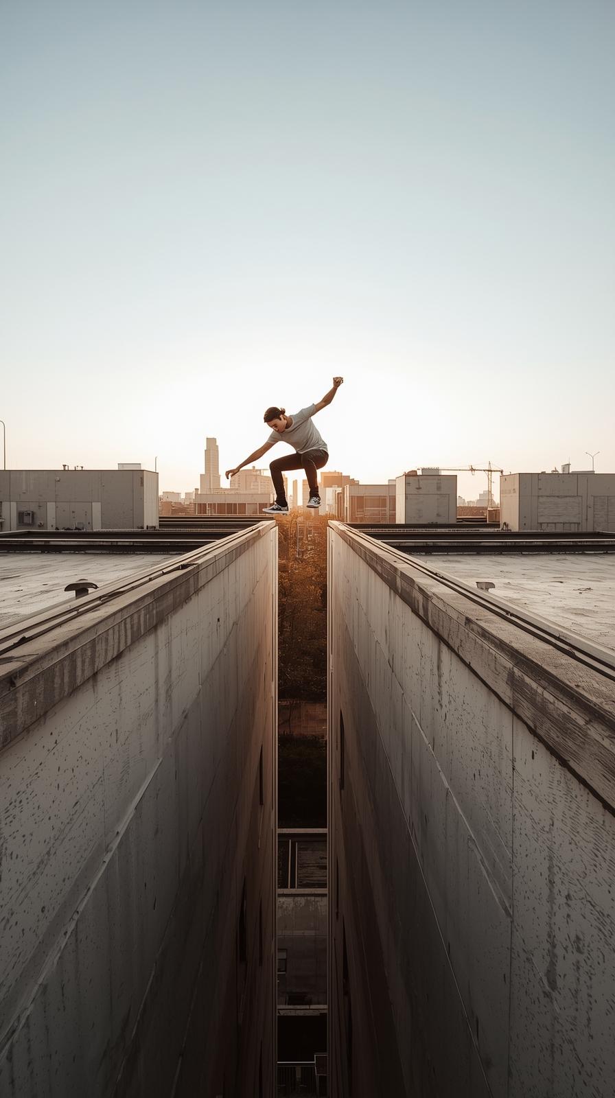 Parkour Roof Gap Leap