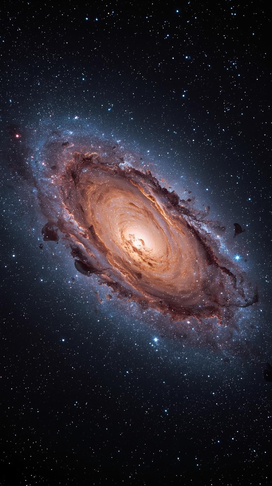 Andromeda Galaxy Spiral Close Up