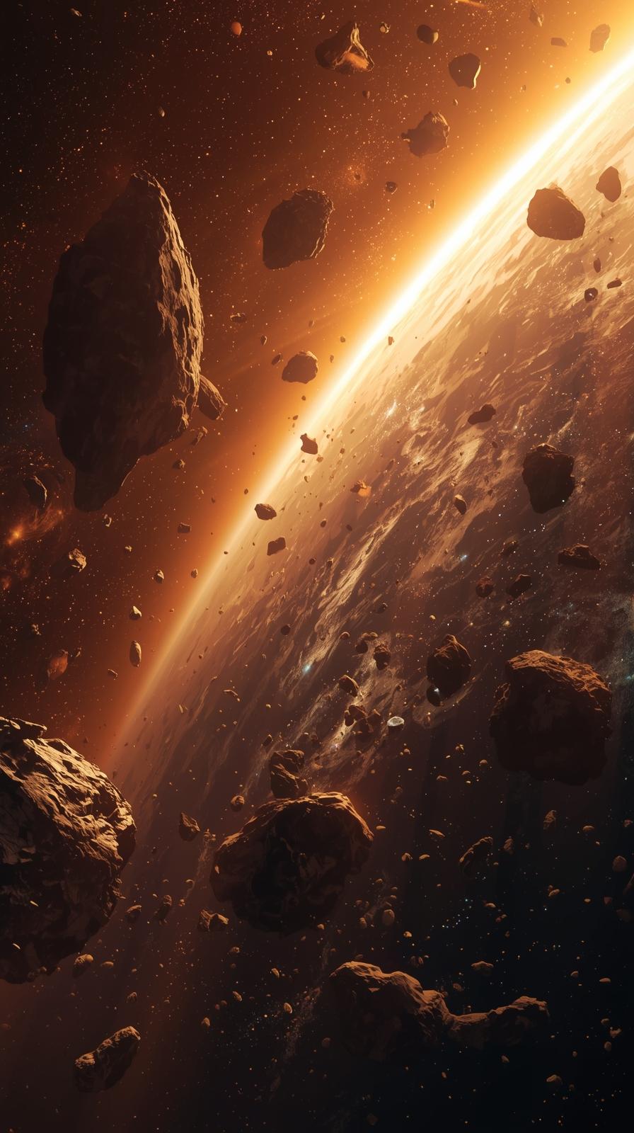 Asteroid Belt Sunbeams