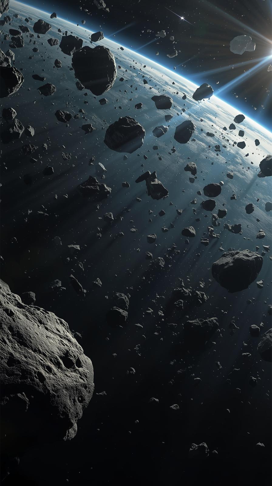 Asteroid Belt Sunbeams