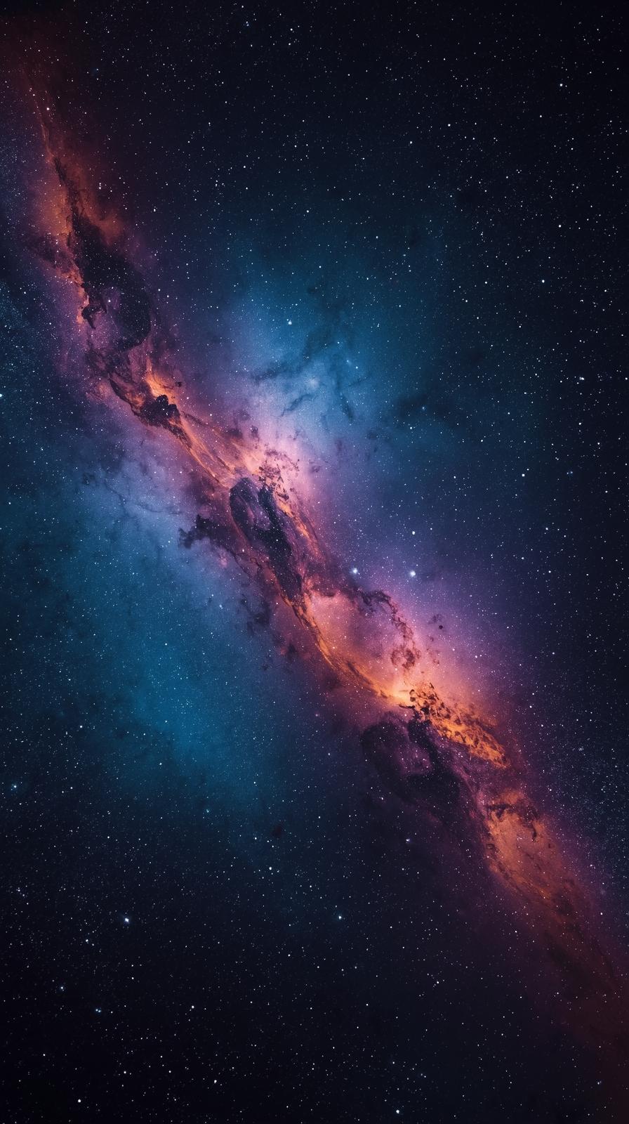 Starfield With Colorful Dust Lanes