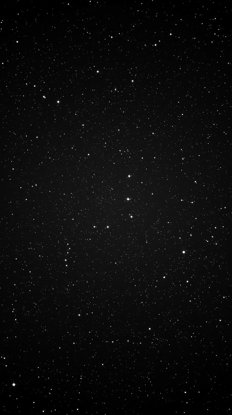 High Contrast Black Space With White Stars