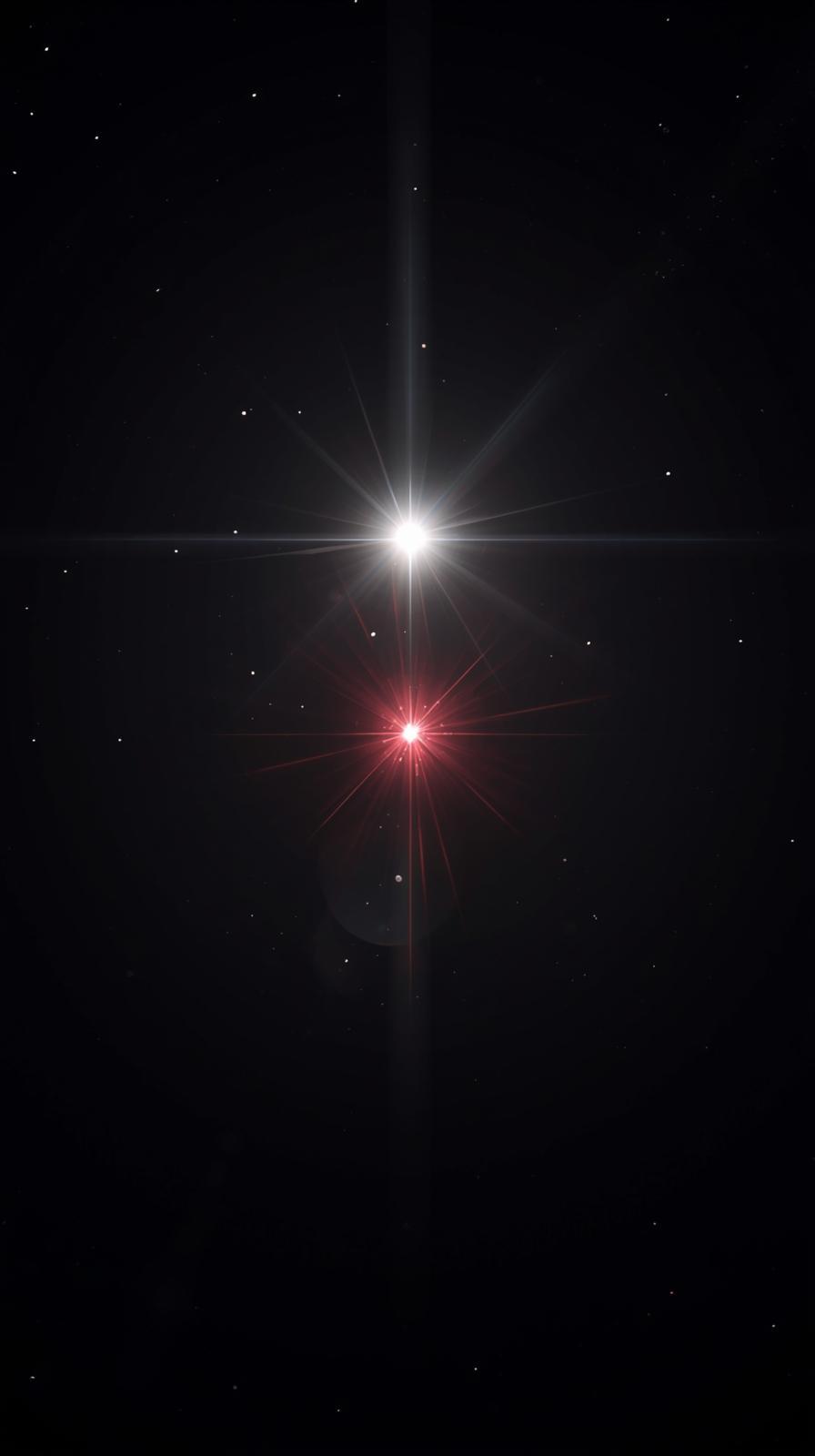 Binary Stars With Lens Flare