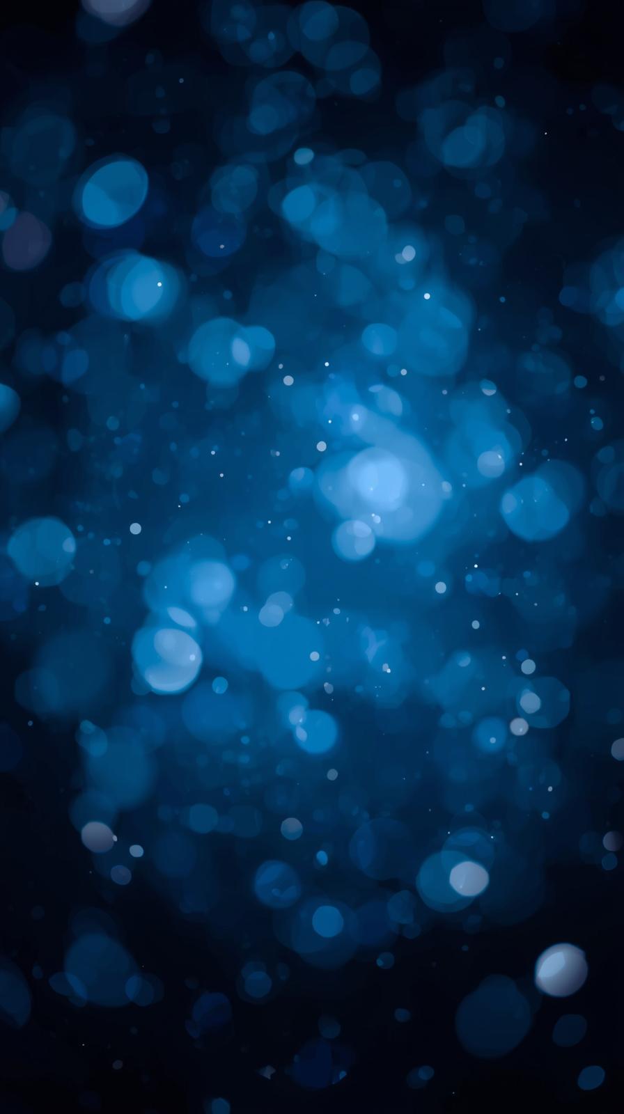Bokeh Stars On Dark Blue