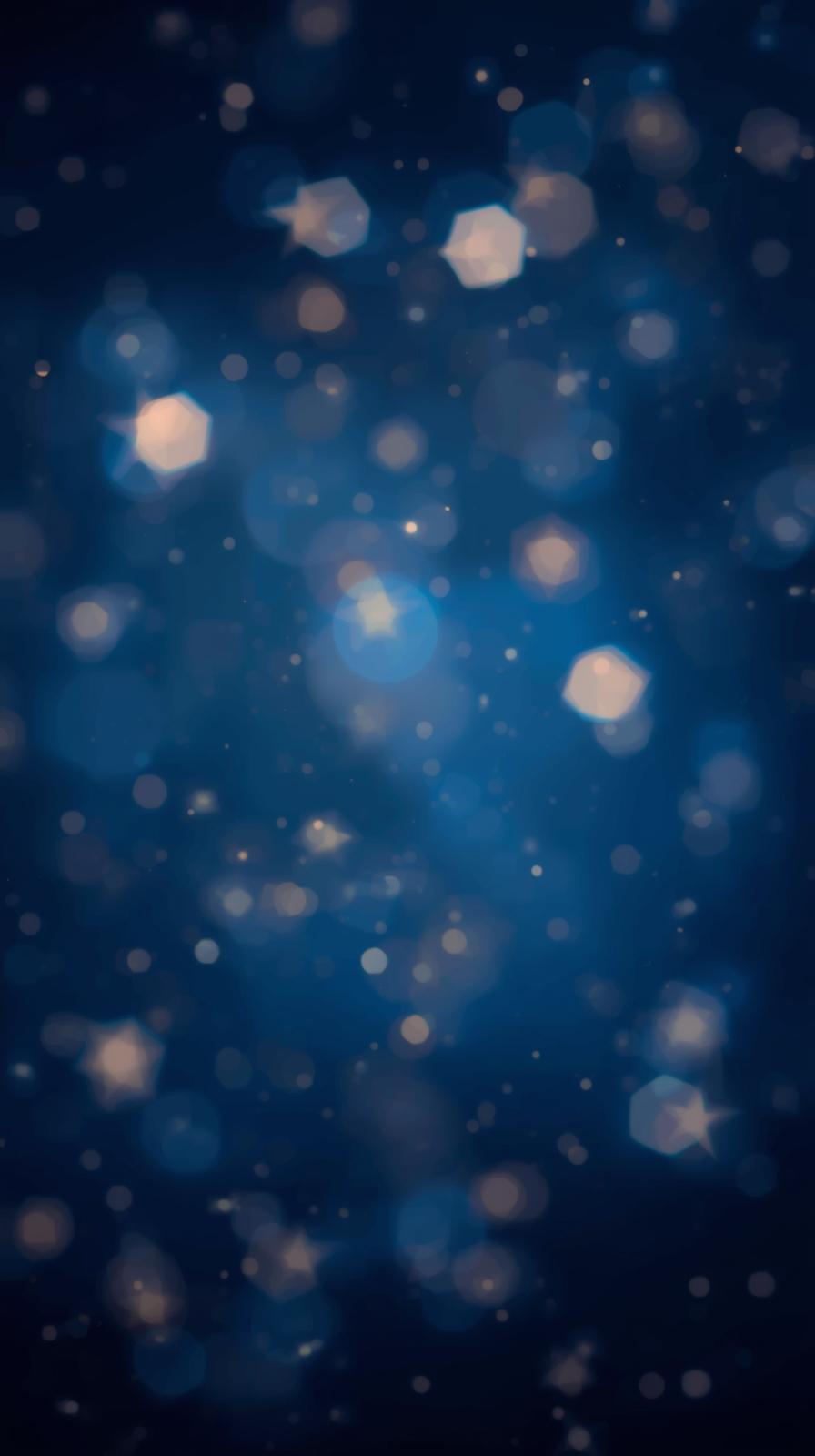 Bokeh Stars On Dark Blue