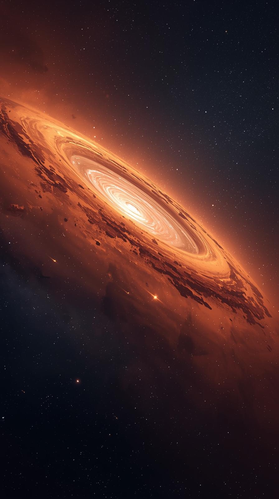 Orange Dust Lane Across Core