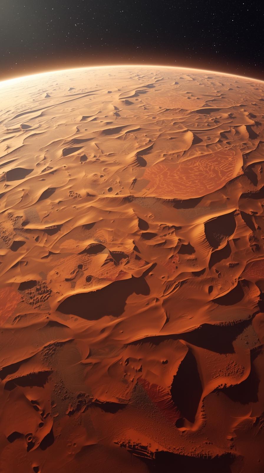 Desert Planet Dunes From Orbit