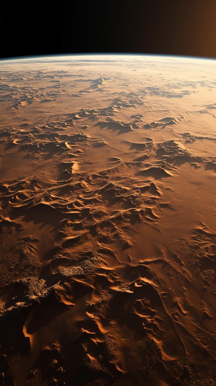 Desert Planet Dunes From Orbit