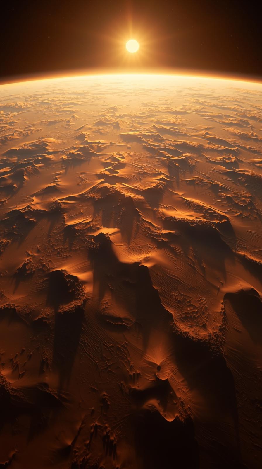 Desert Planet Dunes From Orbit