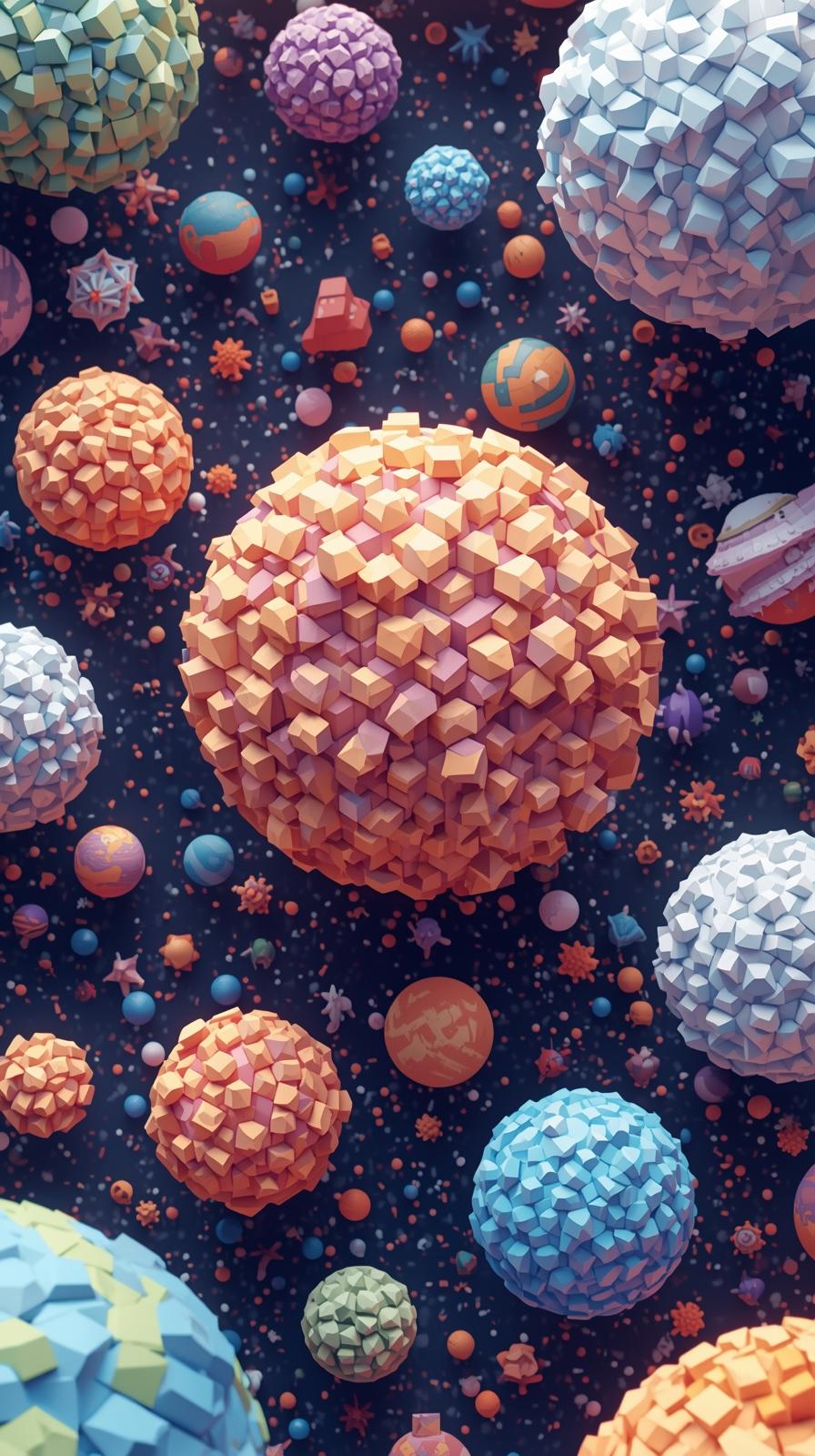 Voxel Planets Diorama