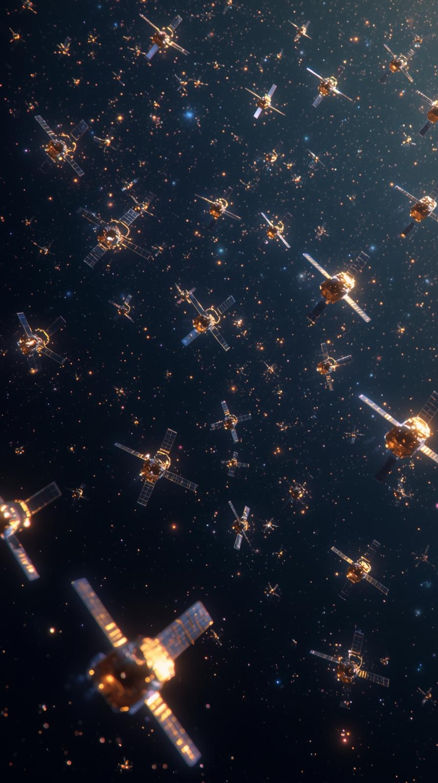 Fleet Of Tiny Satellites Swarm