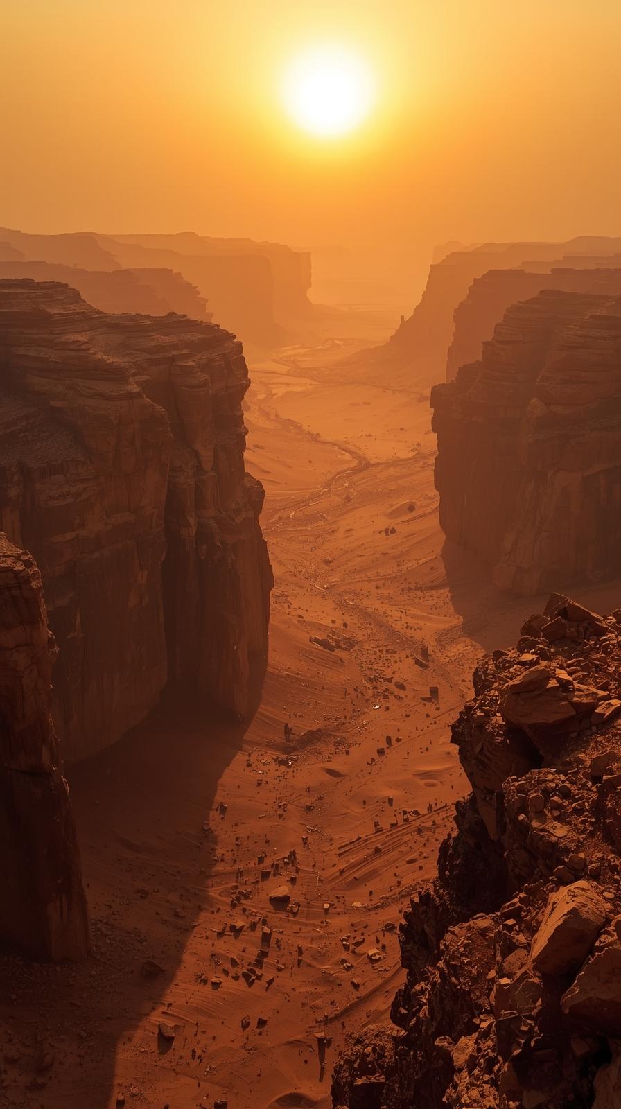Mars Canyon Dust Haze