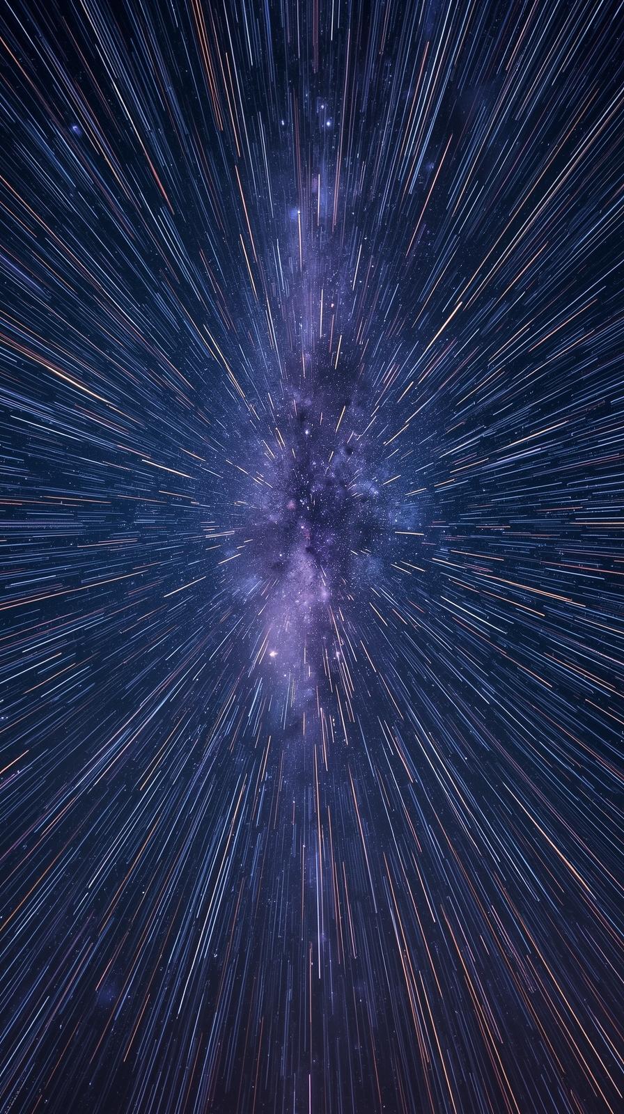 Meteor Shower Streaks Panorama