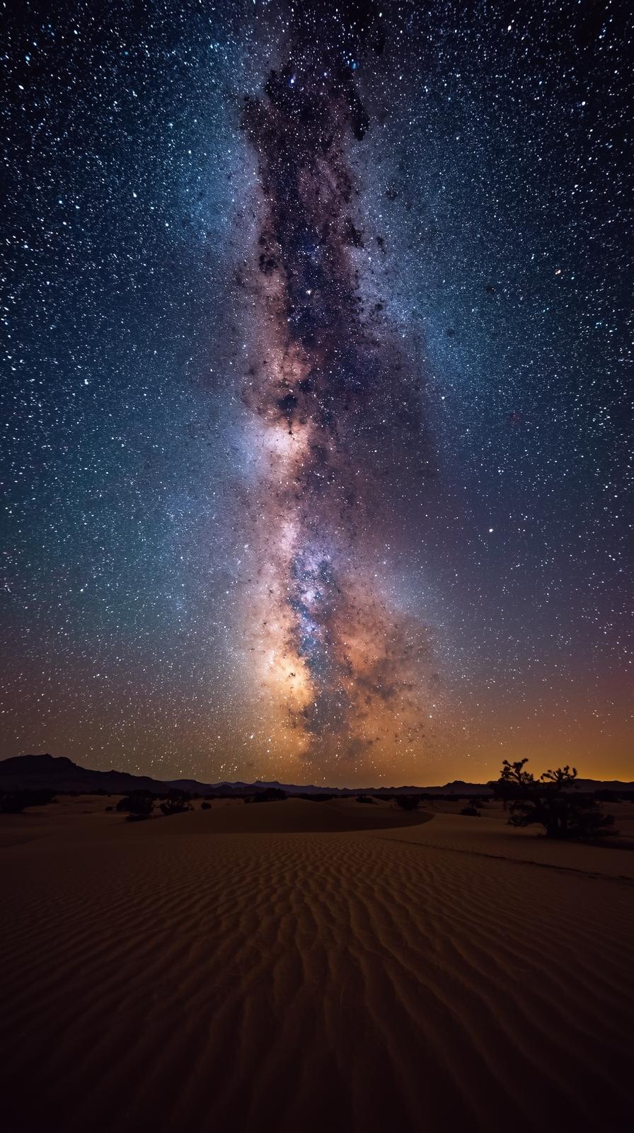 Milky Way Core Over Desert