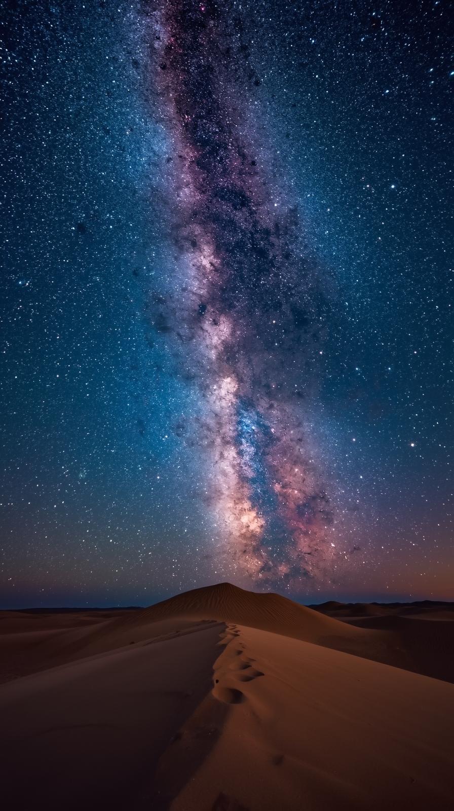 Milky Way Core Over Desert