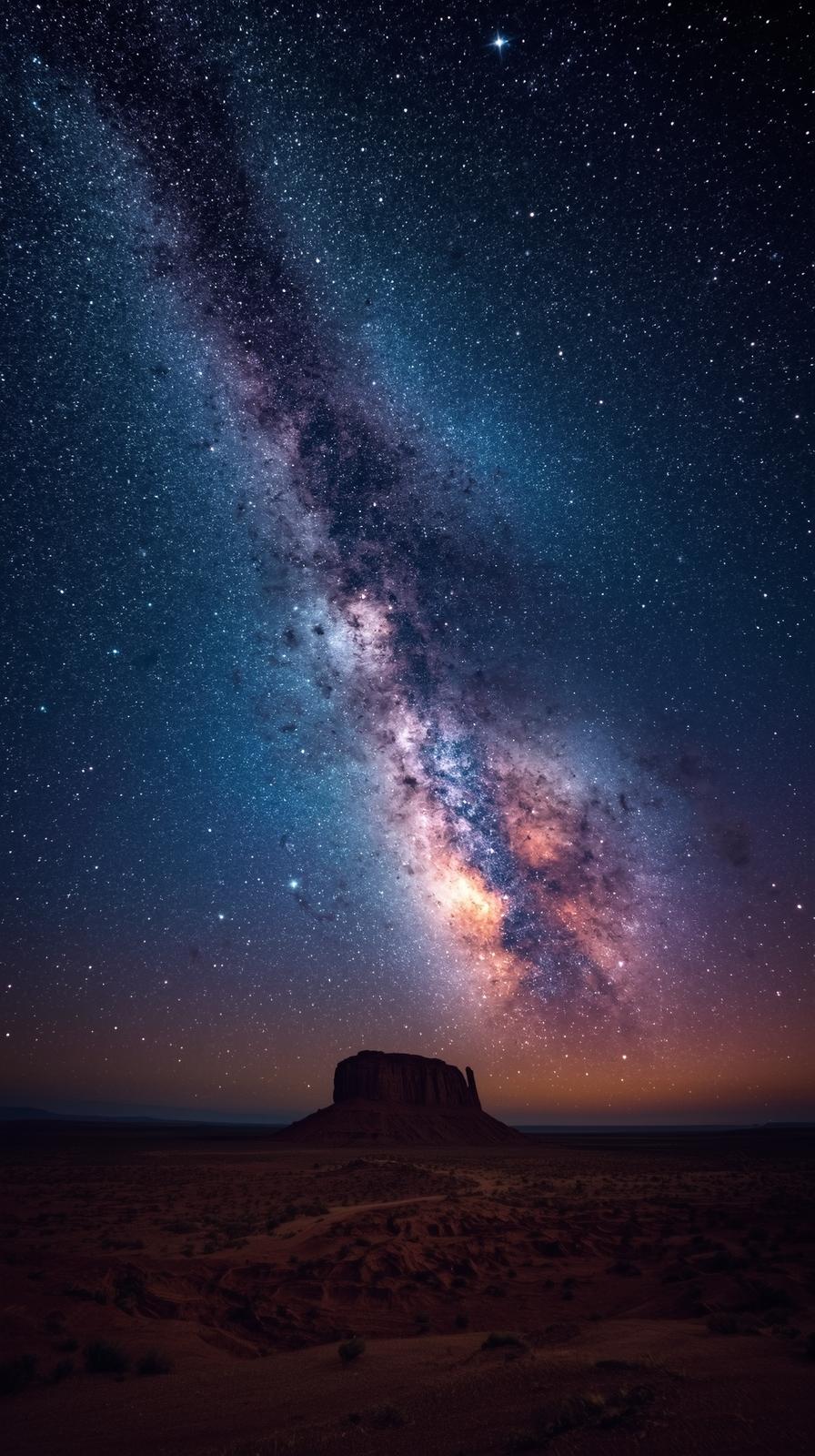 Milky Way Core Over Desert