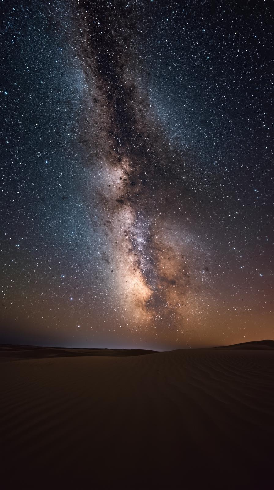 Milky Way Core Over Desert