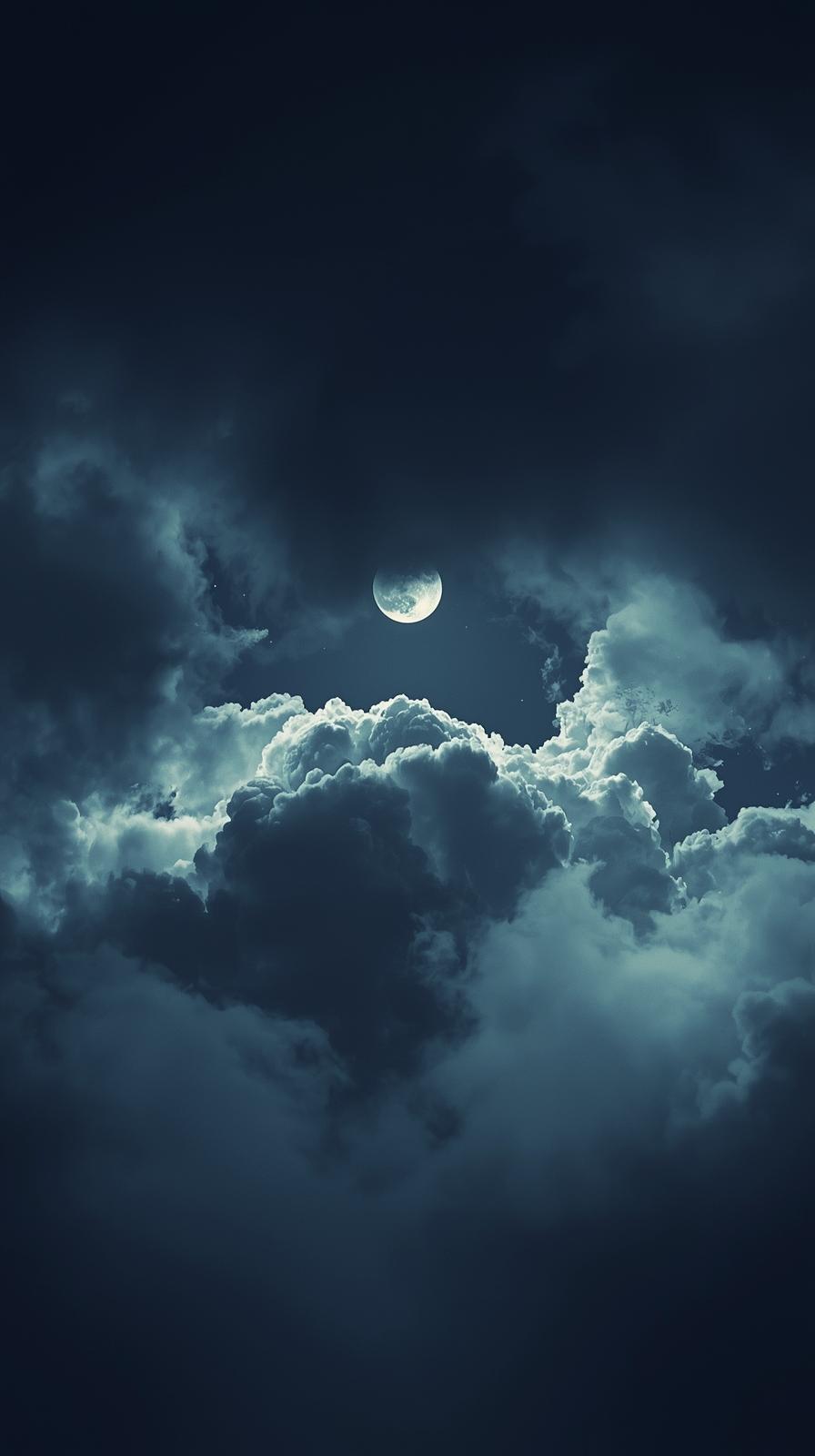 Shadow Of Moon On Clouds