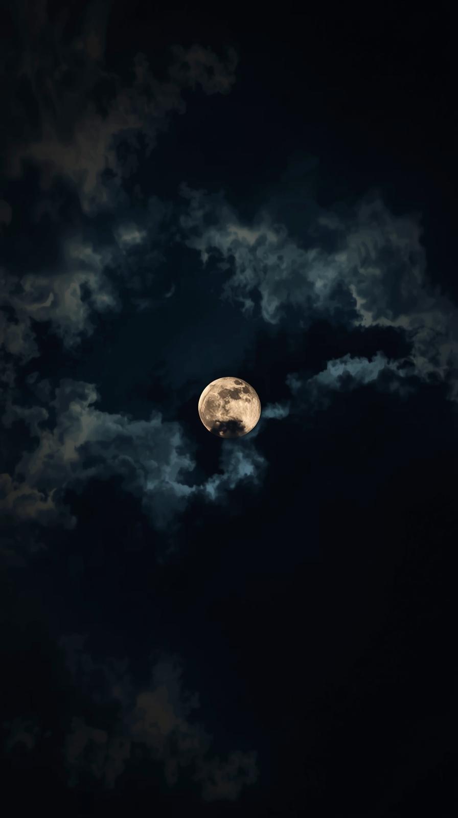 Shadow Of Moon On Clouds