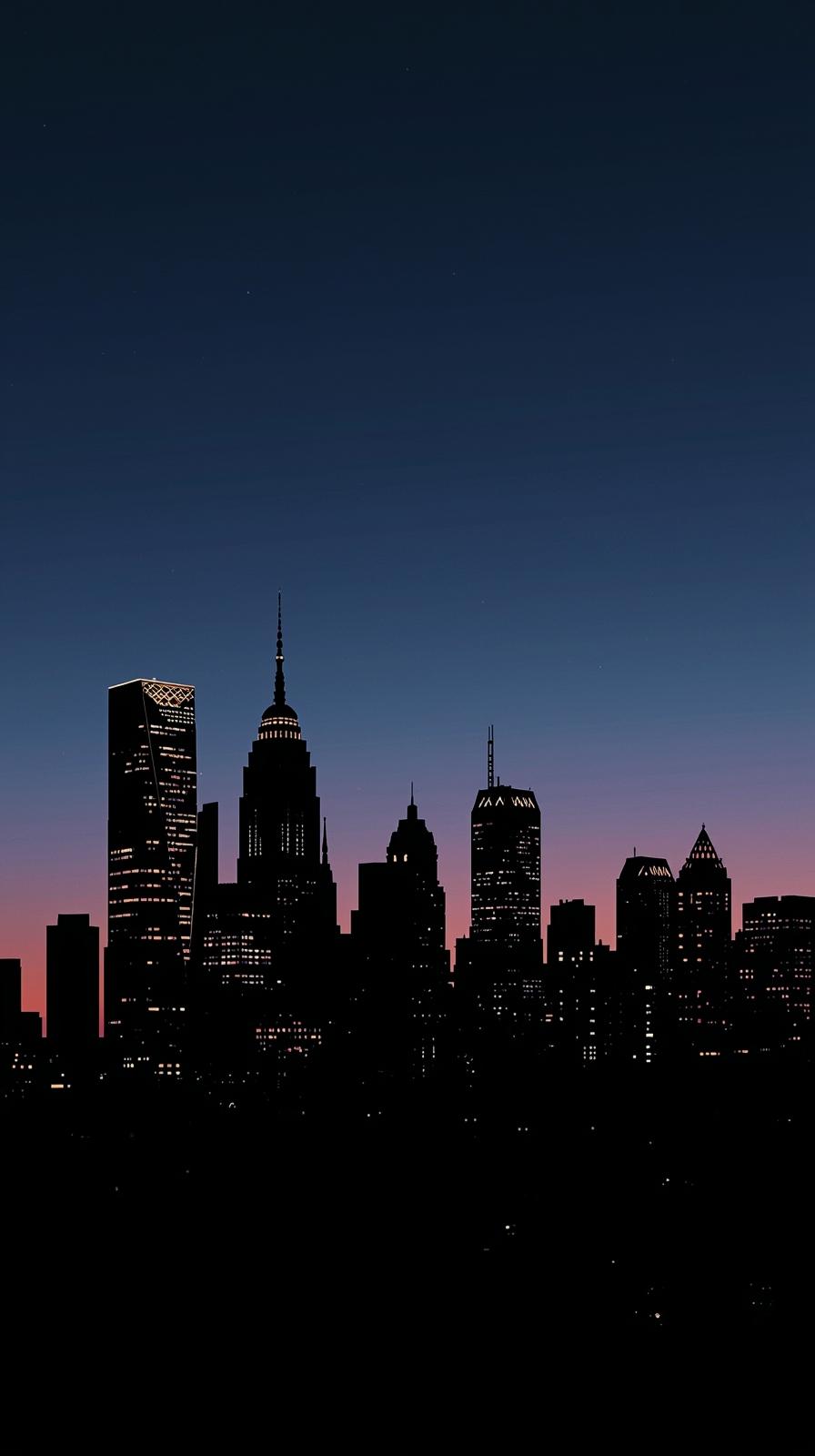 Art Deco Skyline Silhouette