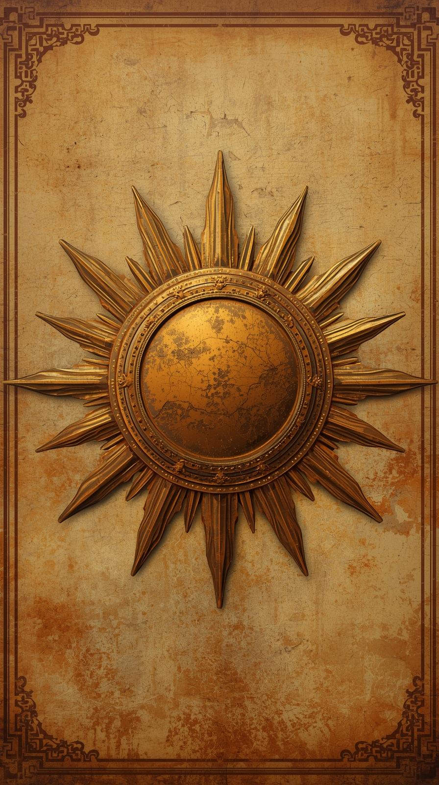 S Sunburst With Subtle Patina