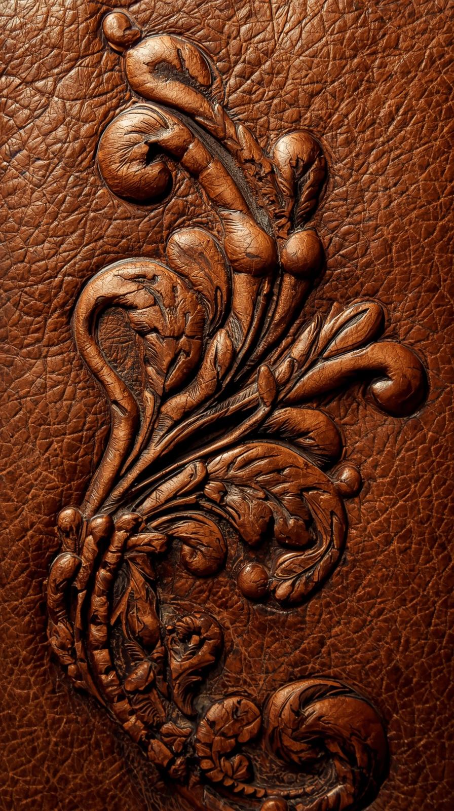 Embossed Leather Flourish