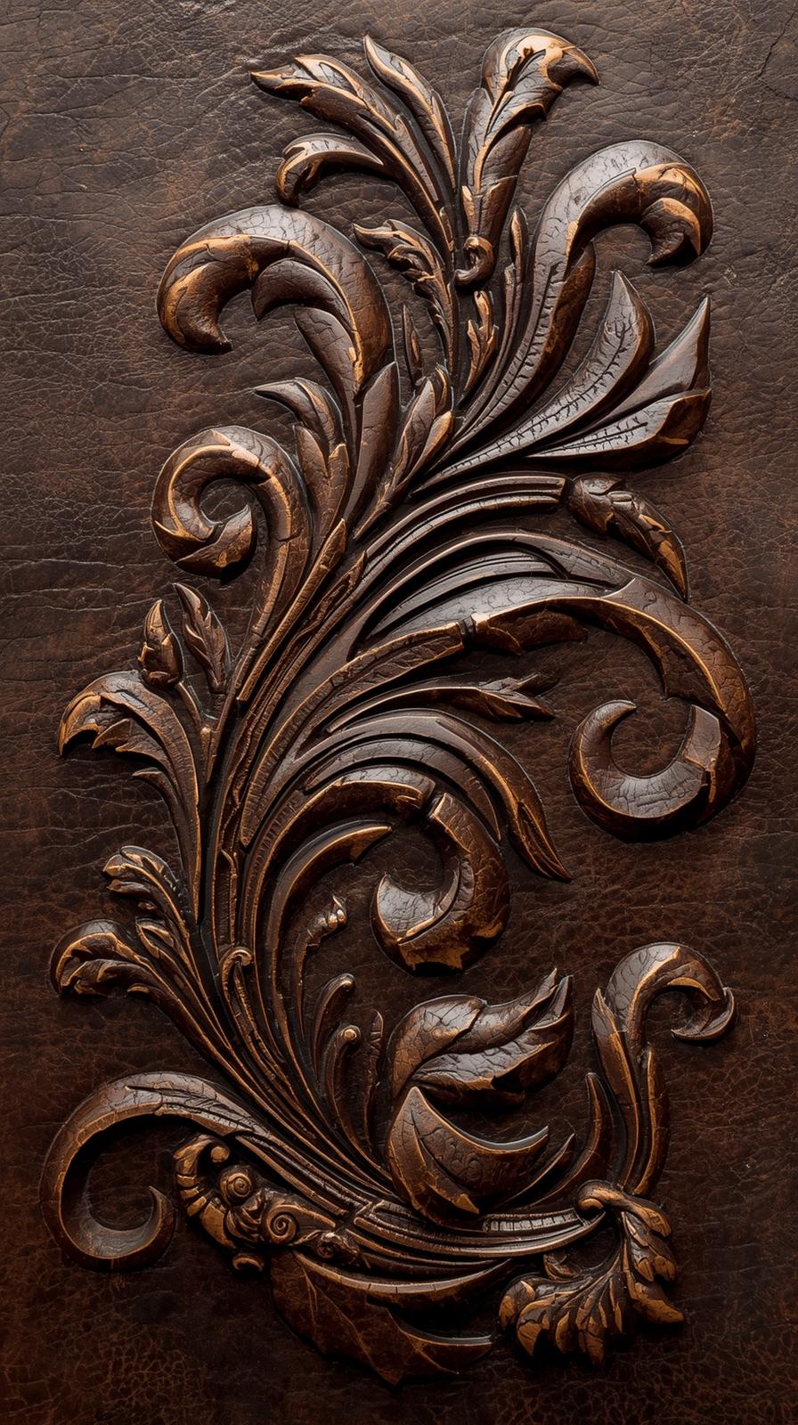 Embossed Leather Flourish