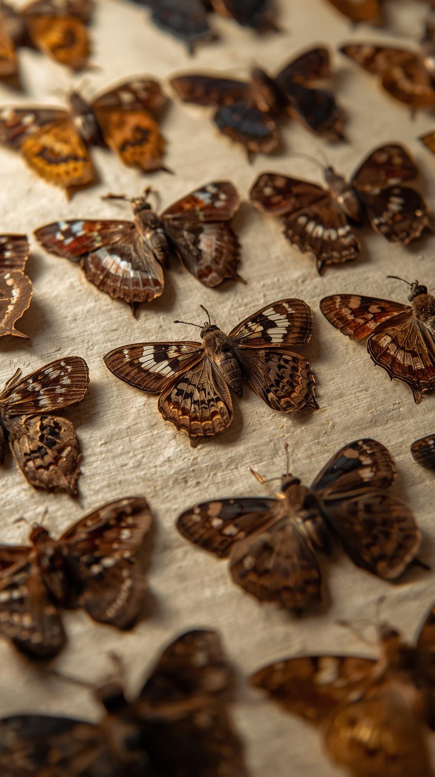 Lepidoptera Herbarium Pressed Leavesspecimen Grid