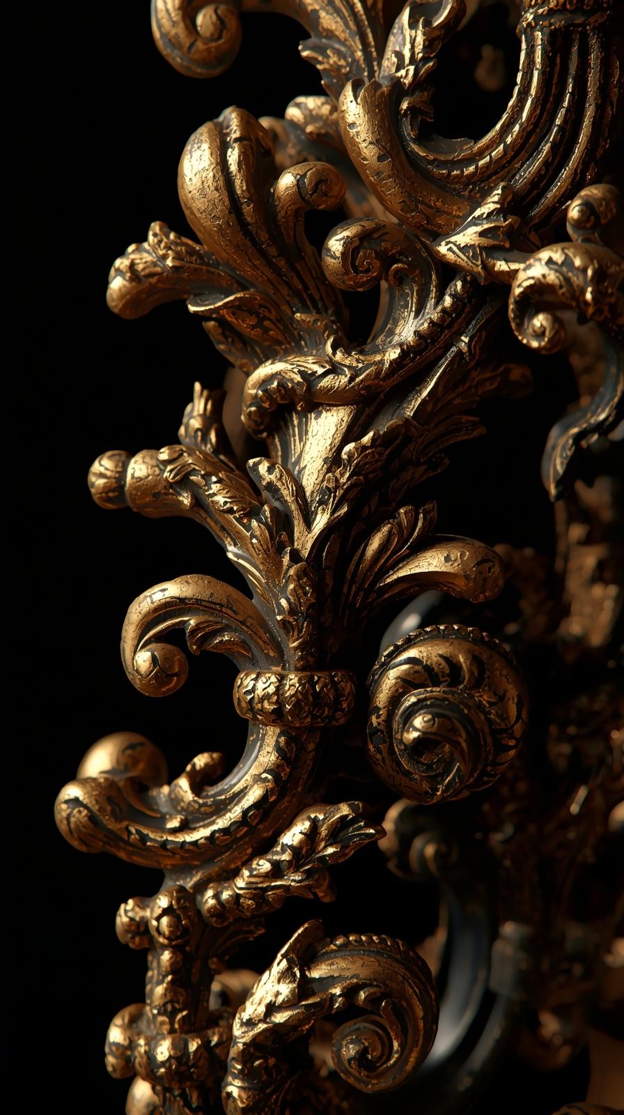 Baroque Scrollwork In Antique Gold