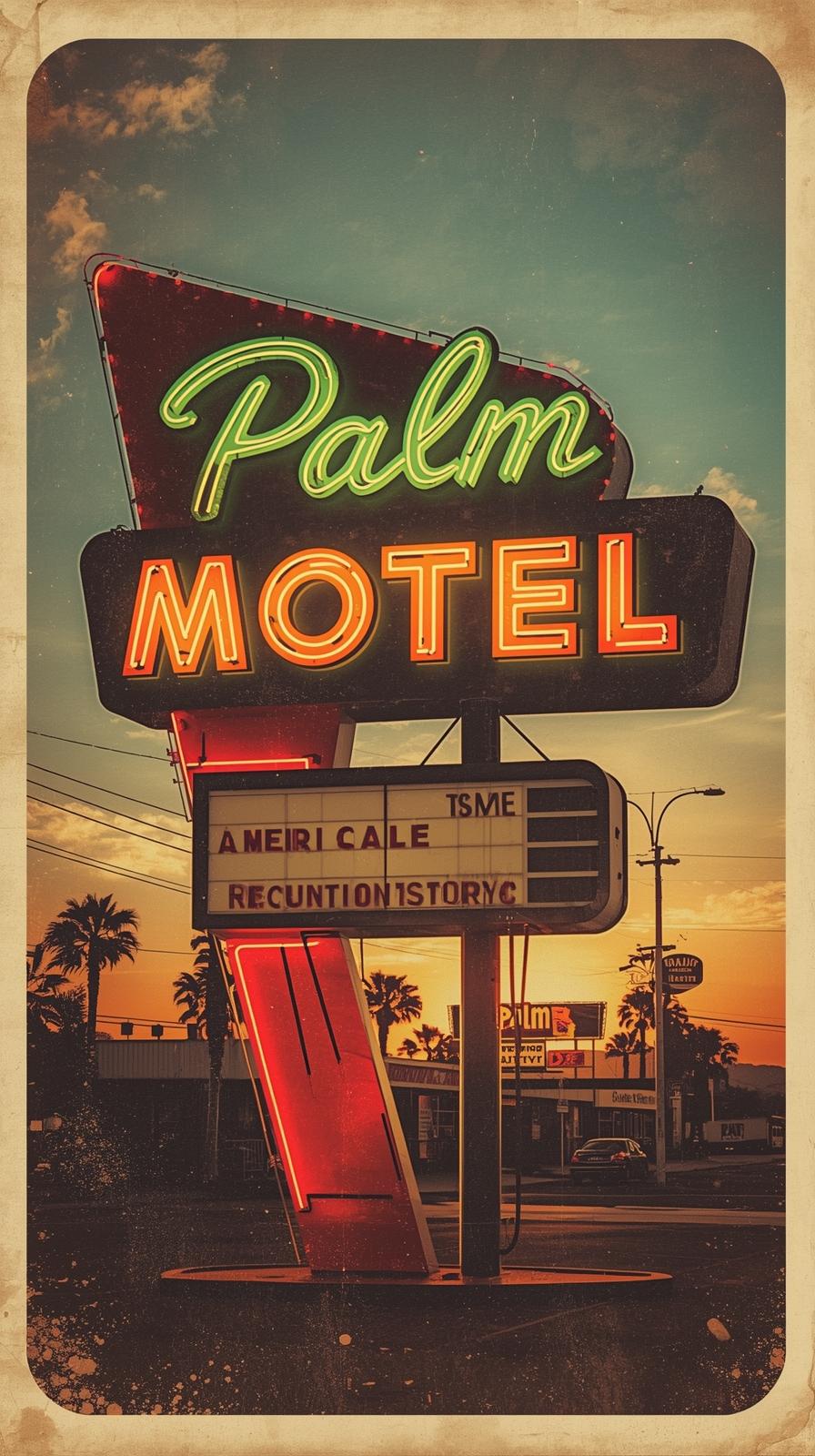 Palm Motel Postcard Vibe