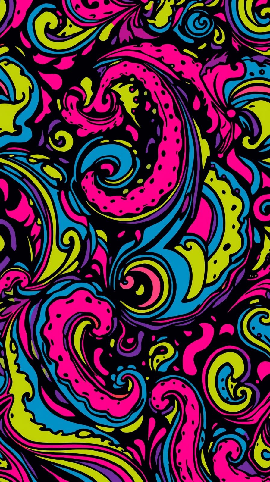 S Psychedelic Paisley Swirl