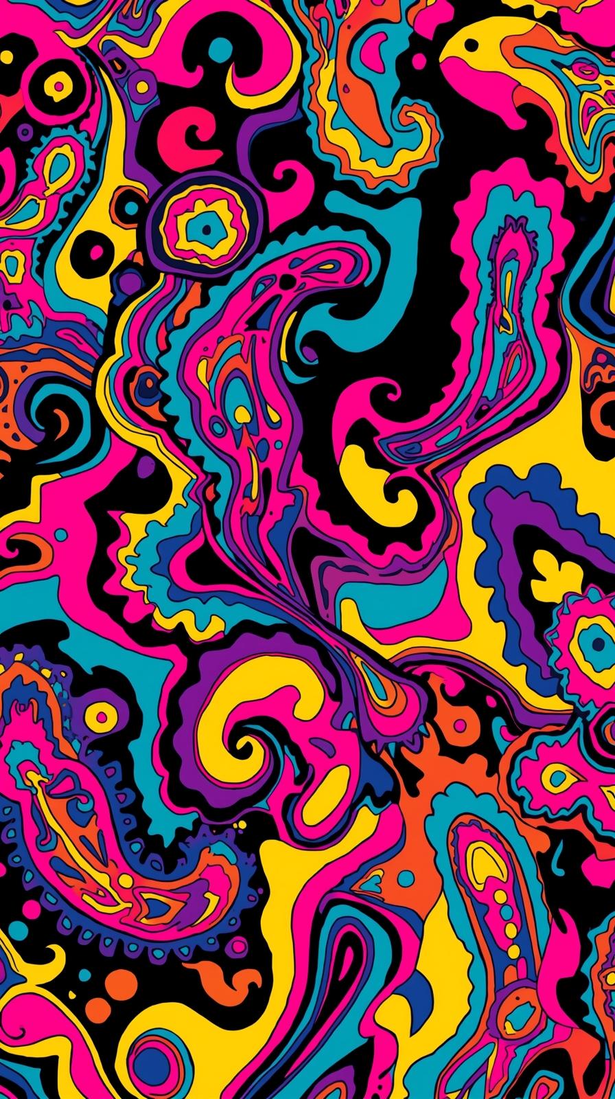 S Psychedelic Paisley Swirl