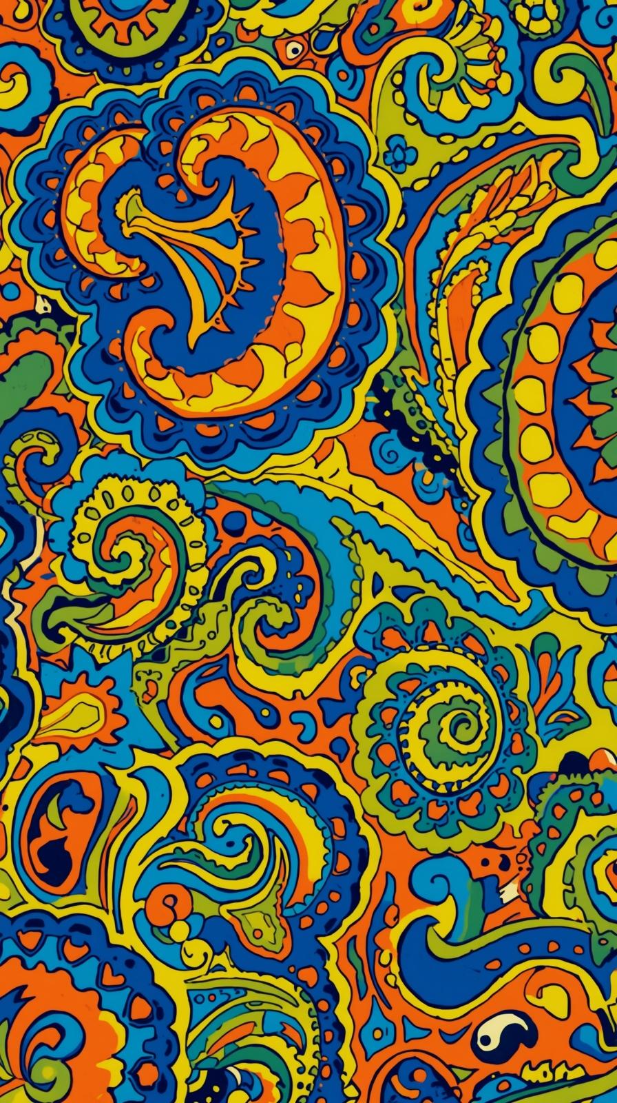 S Psychedelic Paisley Swirl