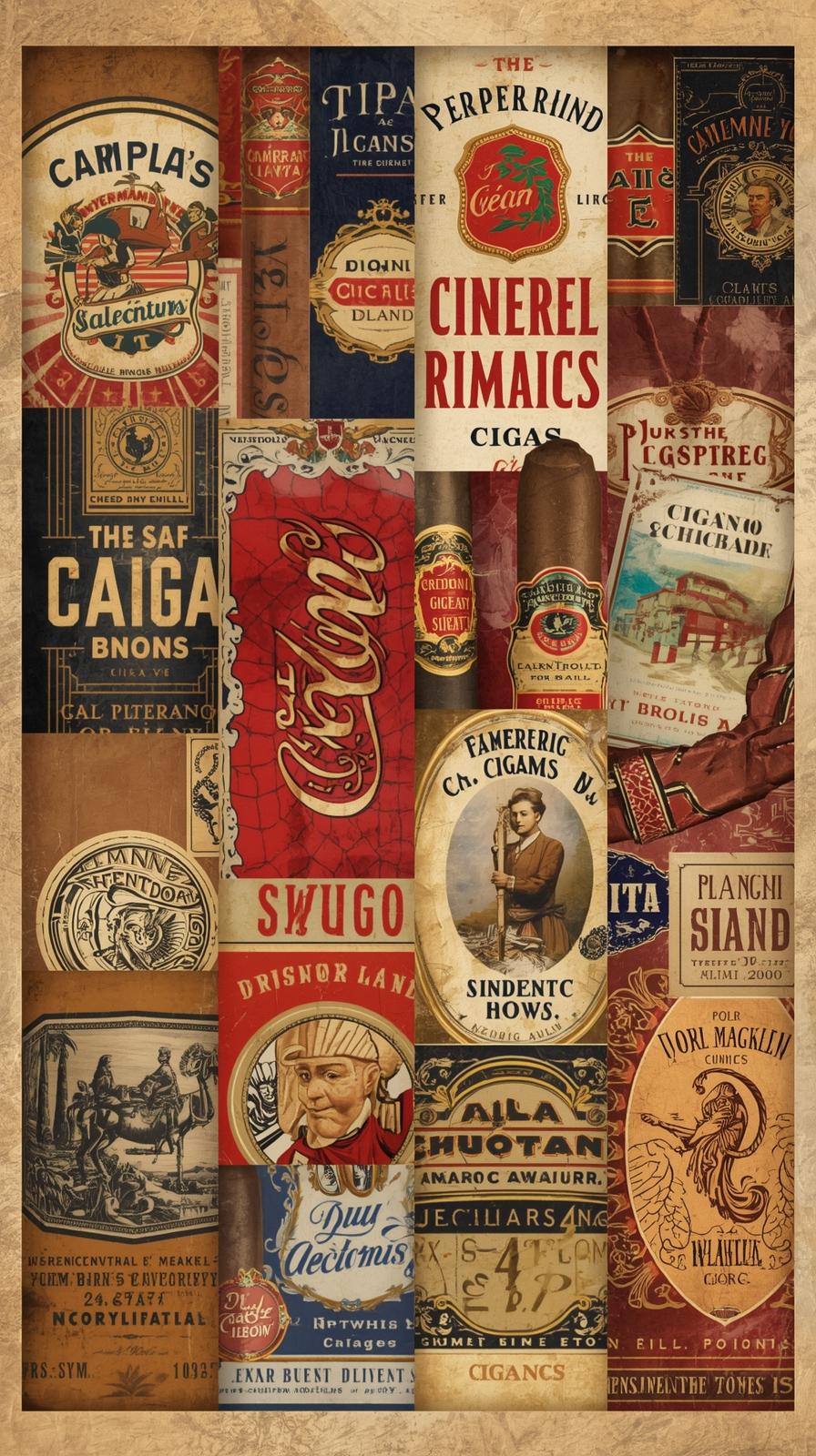 Circus PosteCigar Band Collage Luxer Typography