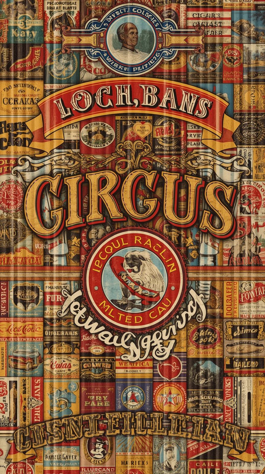 Circus PosteCigar Band Collage Luxer Typography