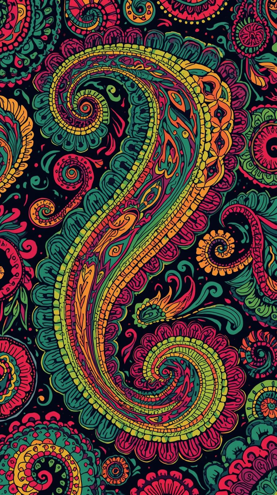 S Psychedelic Paisley Swirl