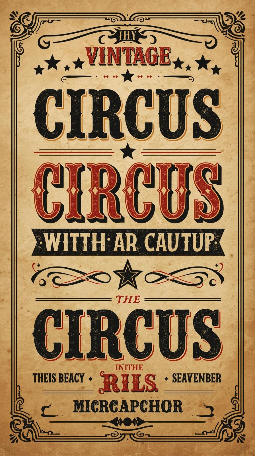 Circus Poster Typography