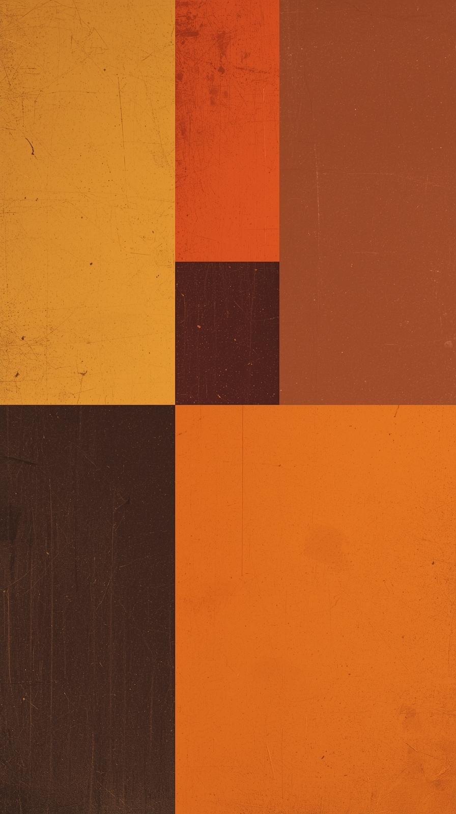 S Orange Brown Geometric Blocks