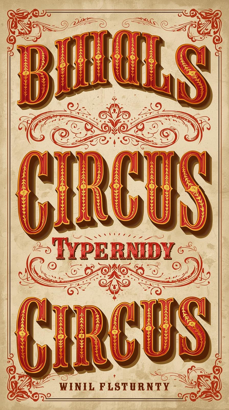 Circus Poster Typography