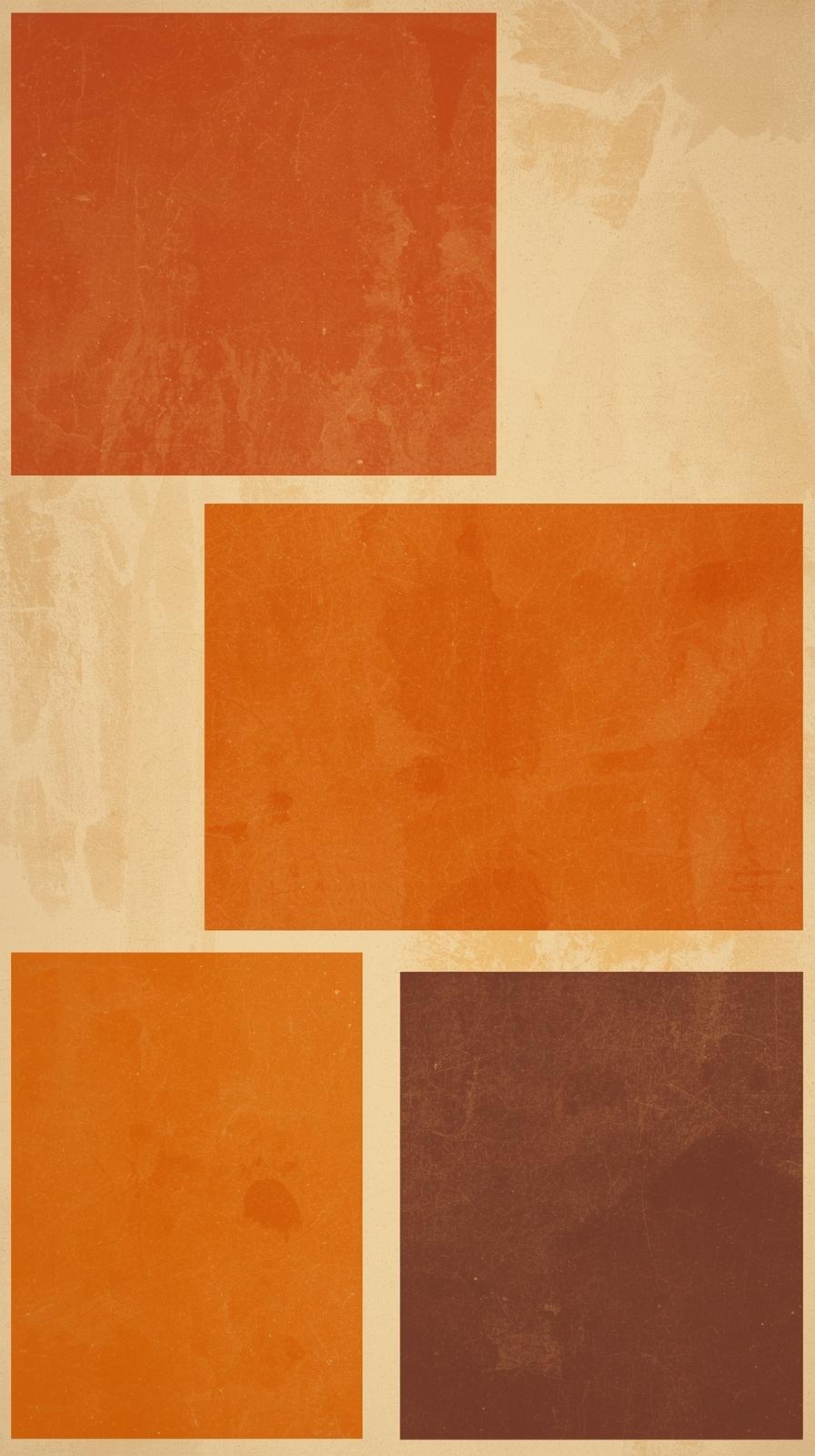 S Orange Brown Geometric Blocks