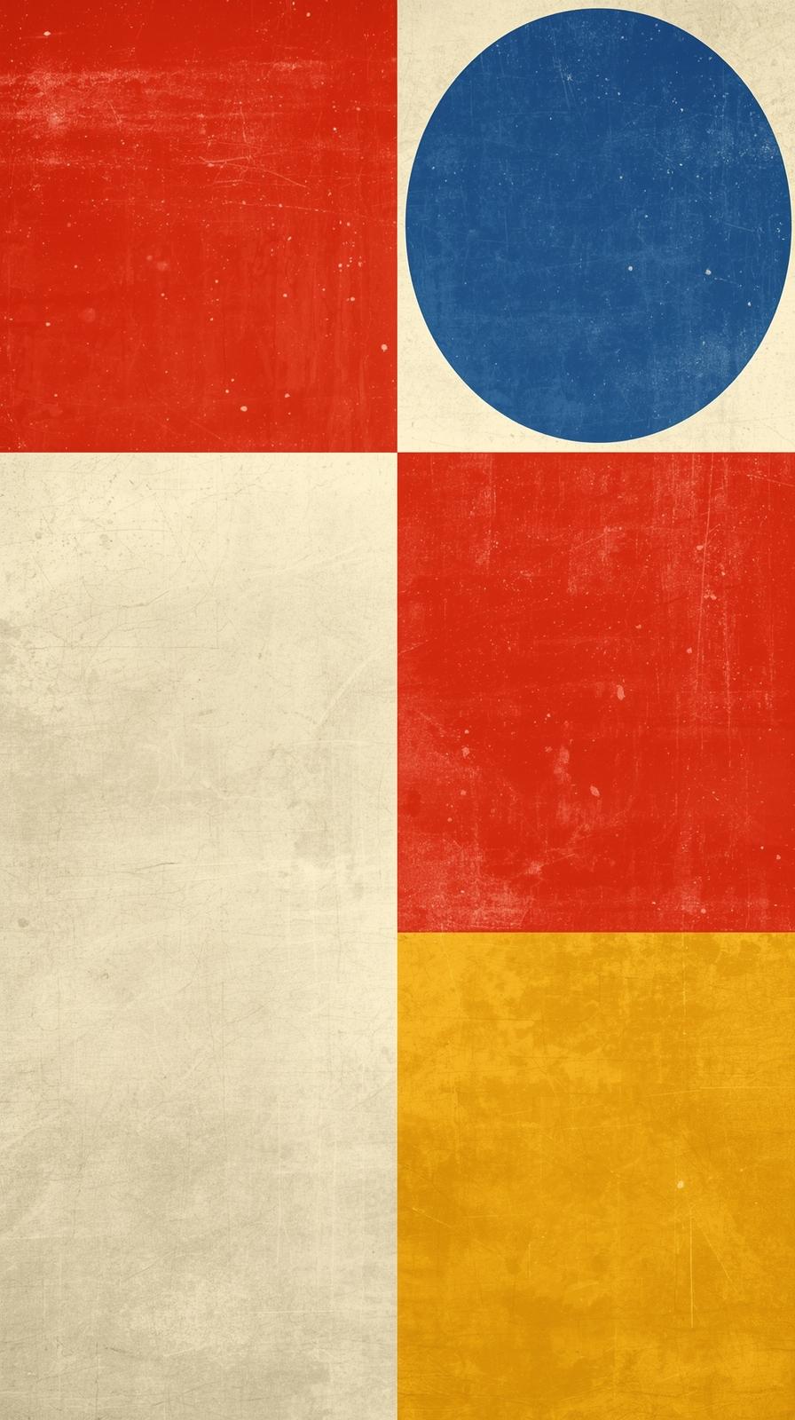 Bauhaus Primary Shapes On Beige