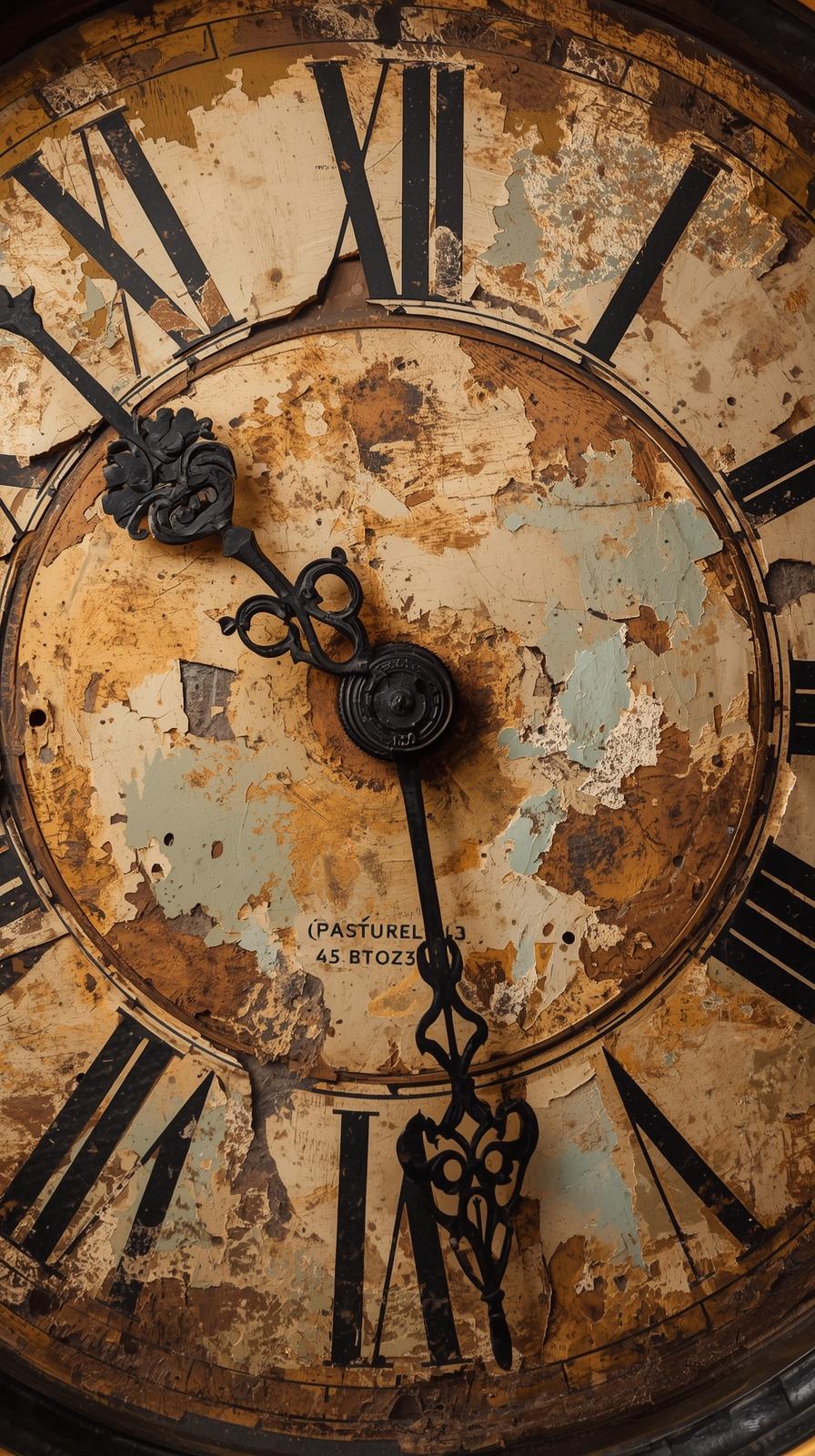 Clockface Numerals Distressed