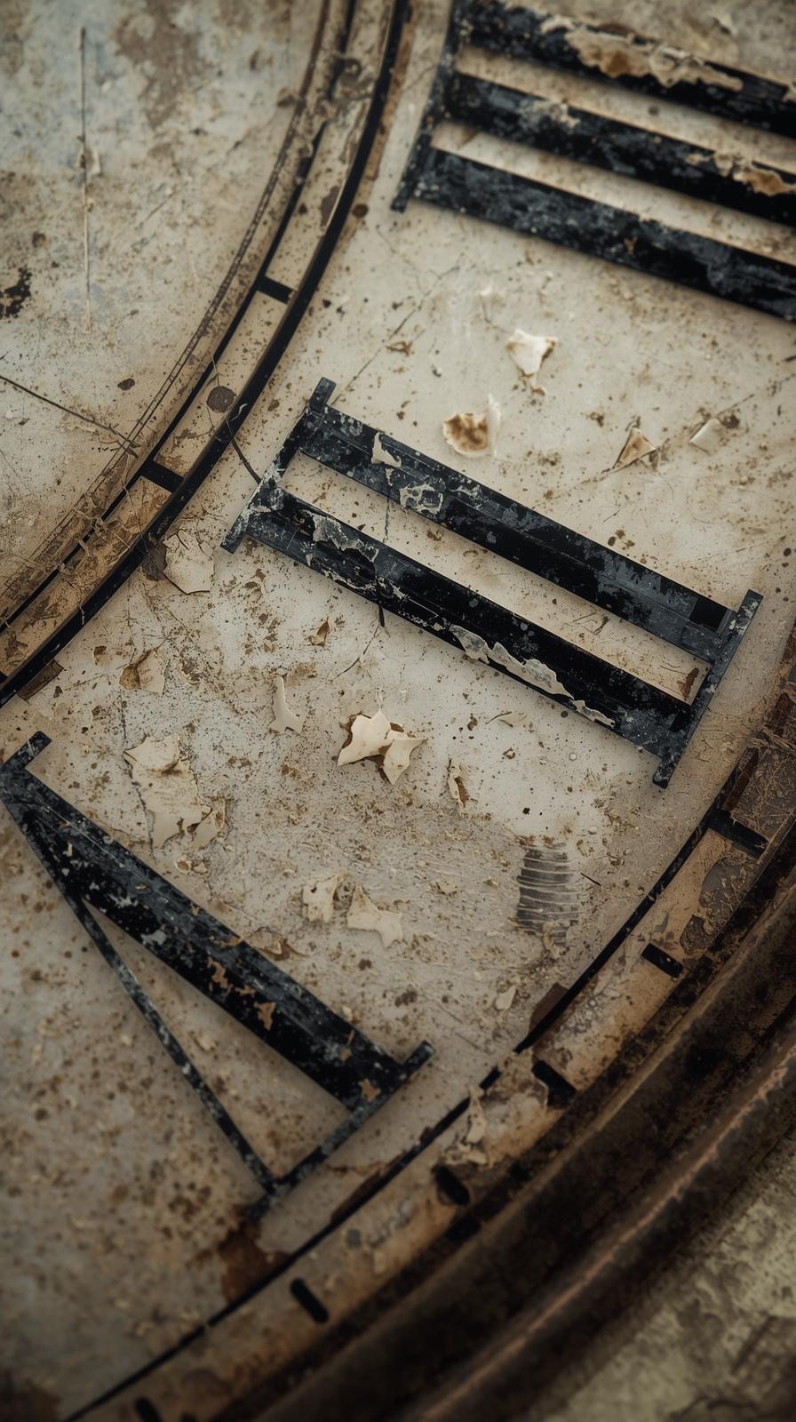 Clockface Numerals Distressed