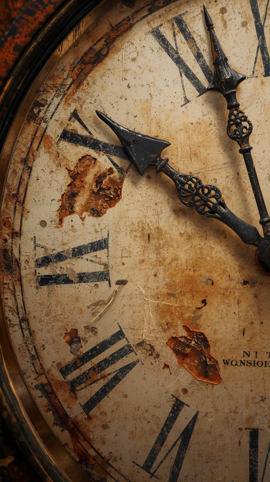 Clockface Numerals Distressed