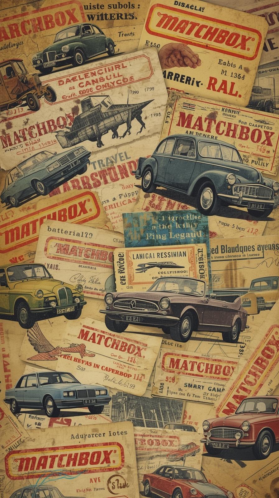 Matchbox LaOld Travel Tickets Scatteredbel Montage