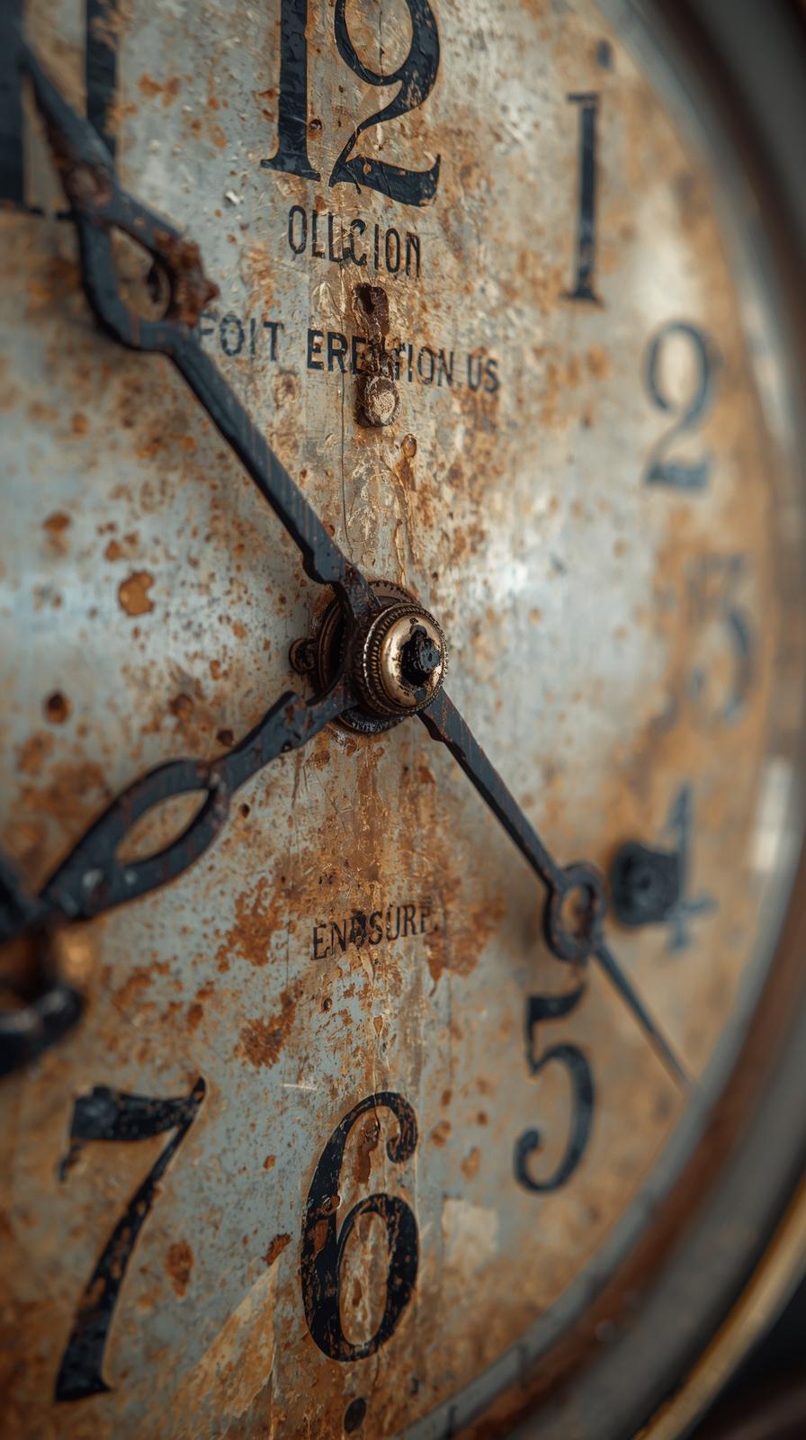 Clockface Numerals Distressed